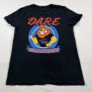 D.A.R.E. Graduate Lion Mascot T Shirt Adult DARE Retro To Keep Kids Off Drugs S
